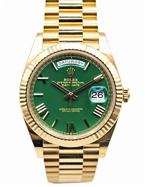 rolex day date 40 green price|Rolex Day-Date 40 review.